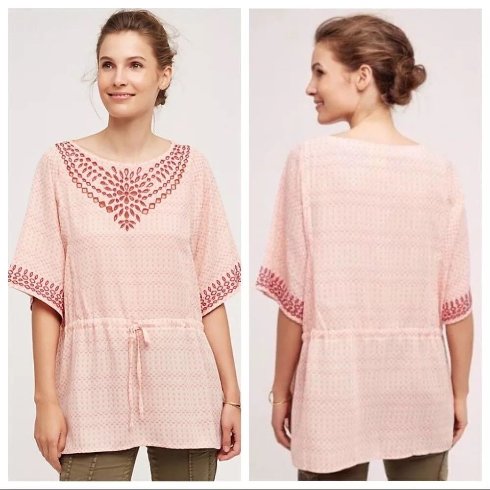 Anthropologie One September Euphemia Peasant Top Small